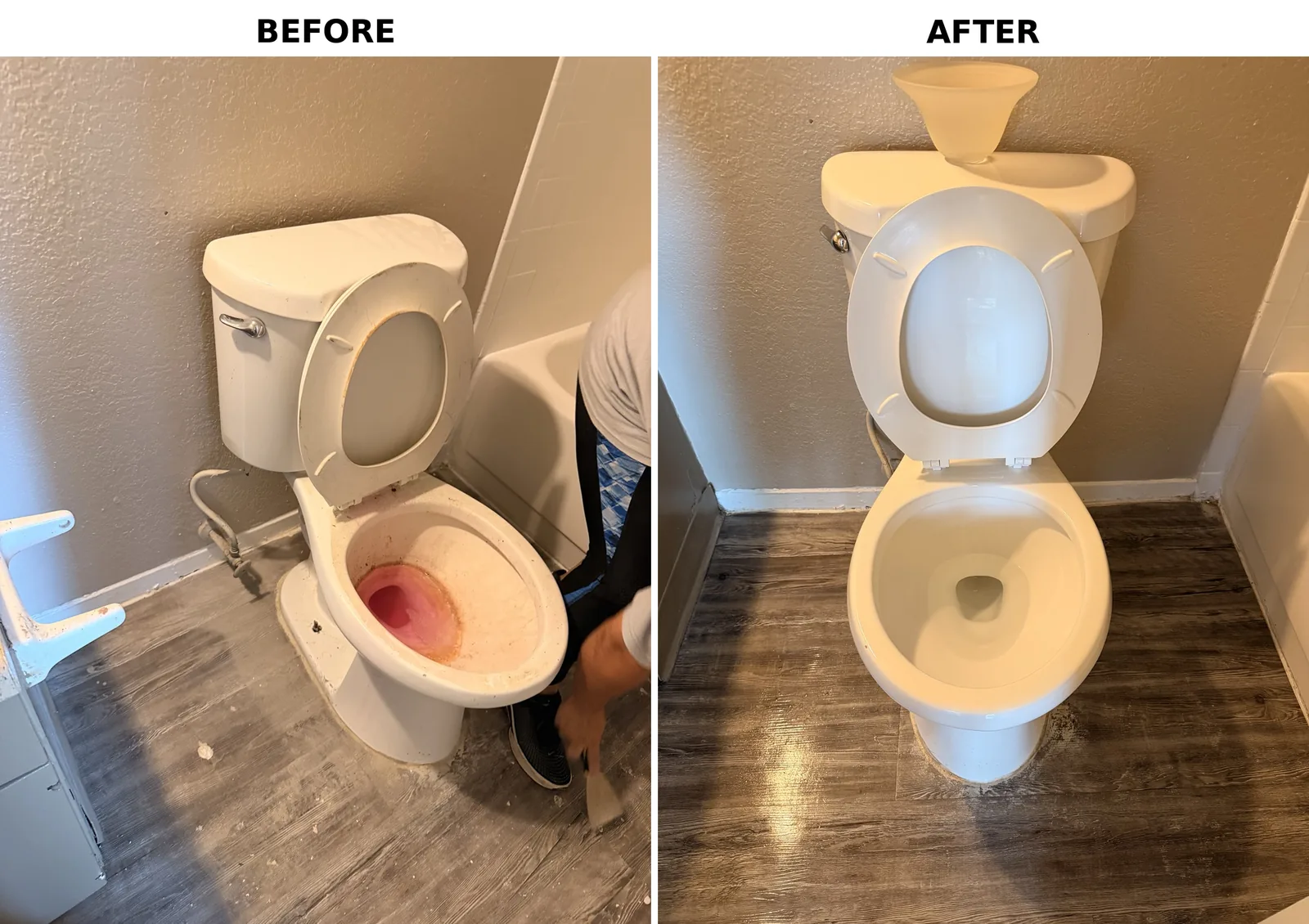 Residential — bathroom — before and after by Janitorial Pros LLC, Tulsa OK