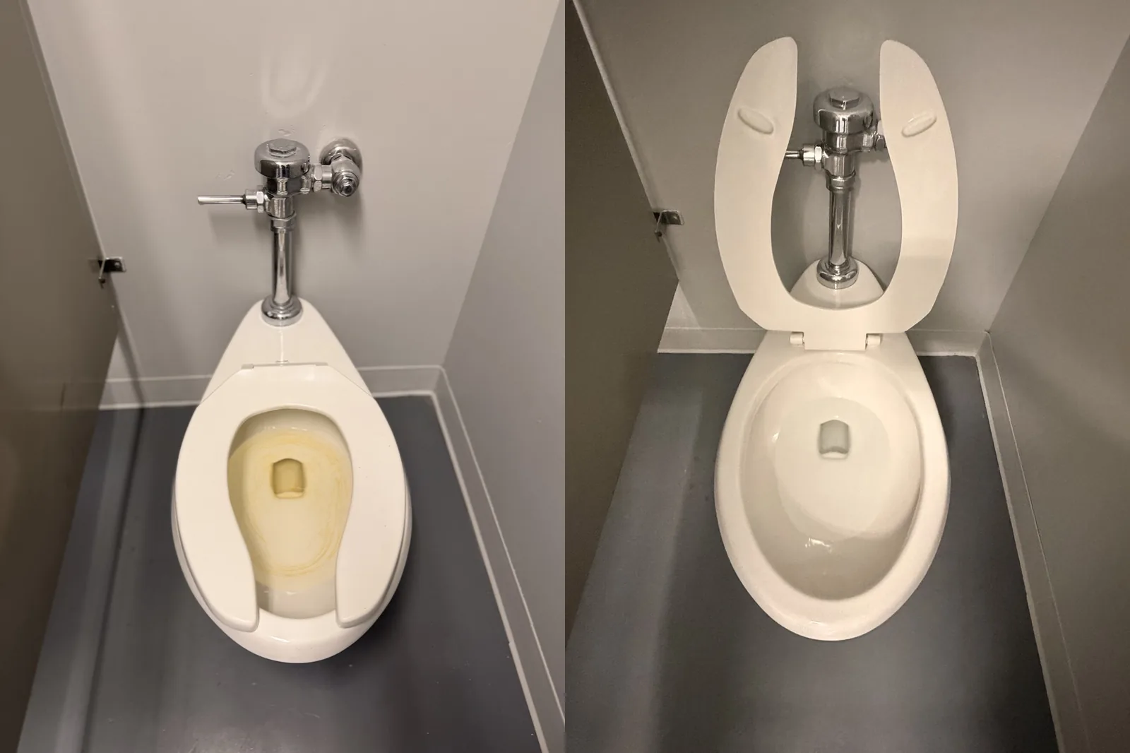 Restroom — toilet — before and after by Janitorial Pros LLC, Tulsa OK
