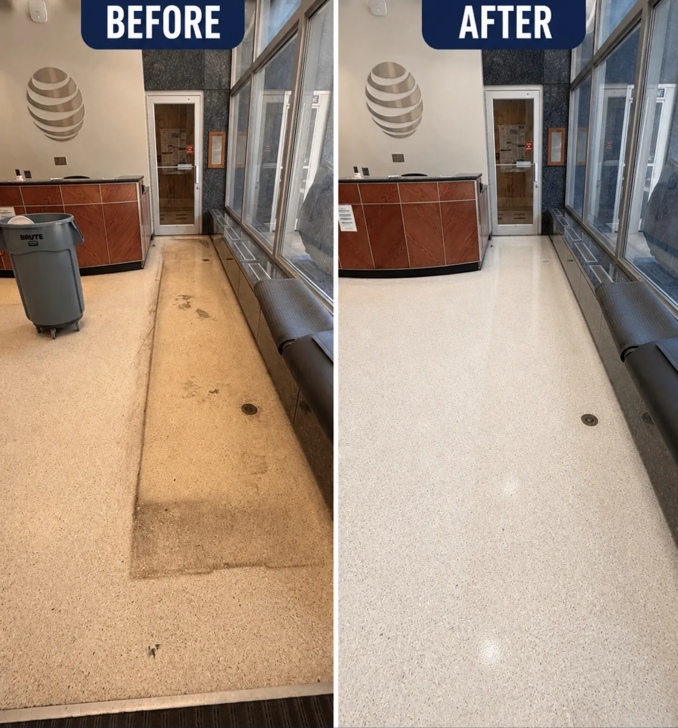 Retail store floor — before and after by Janitorial Pros LLC, Tulsa OK