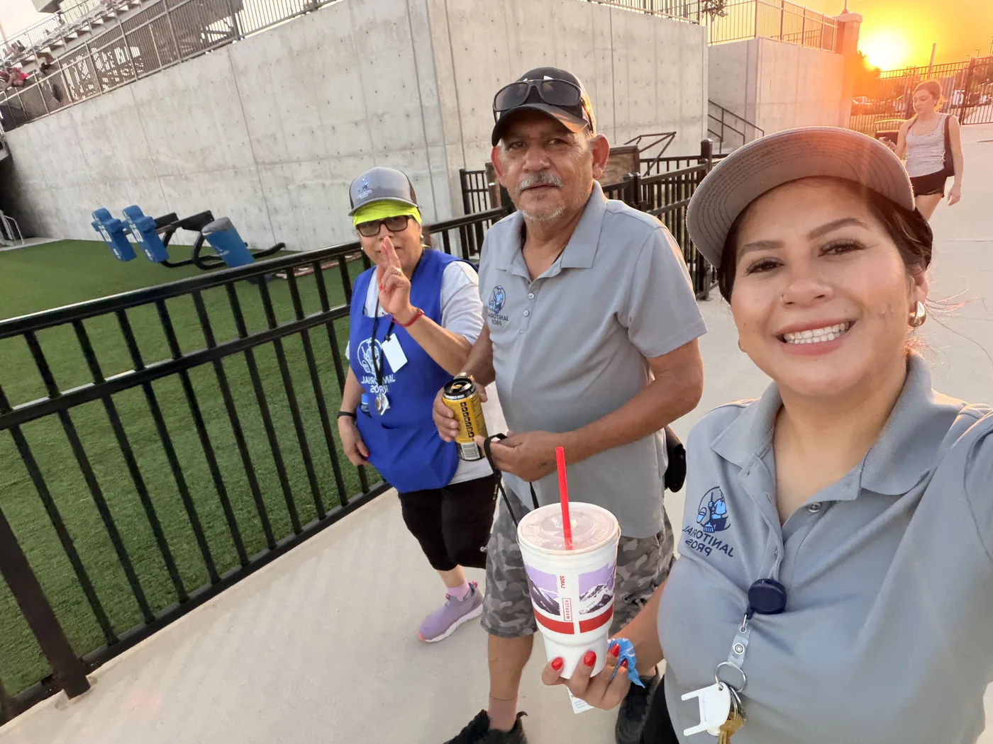 Linda and the Janitorial Pros crew on a job in Tulsa, Oklahoma